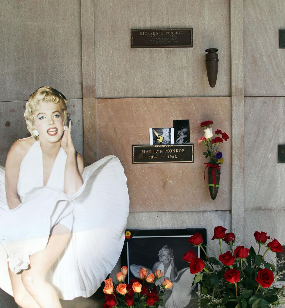 Hefner reportedly bought the mausoleum vault next to Marilyn’s. Copyright: [Rex]