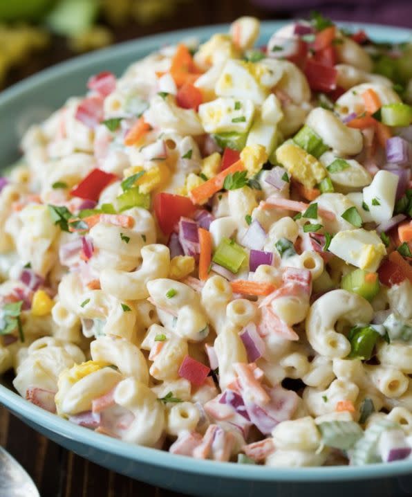 <strong>Get the <a href="http://www.cookingclassy.com/classic-macaroni-salad/" target="_blank">Classic Macaroni Salad recipe</a>&nbsp;from Cooking Classy</strong>
