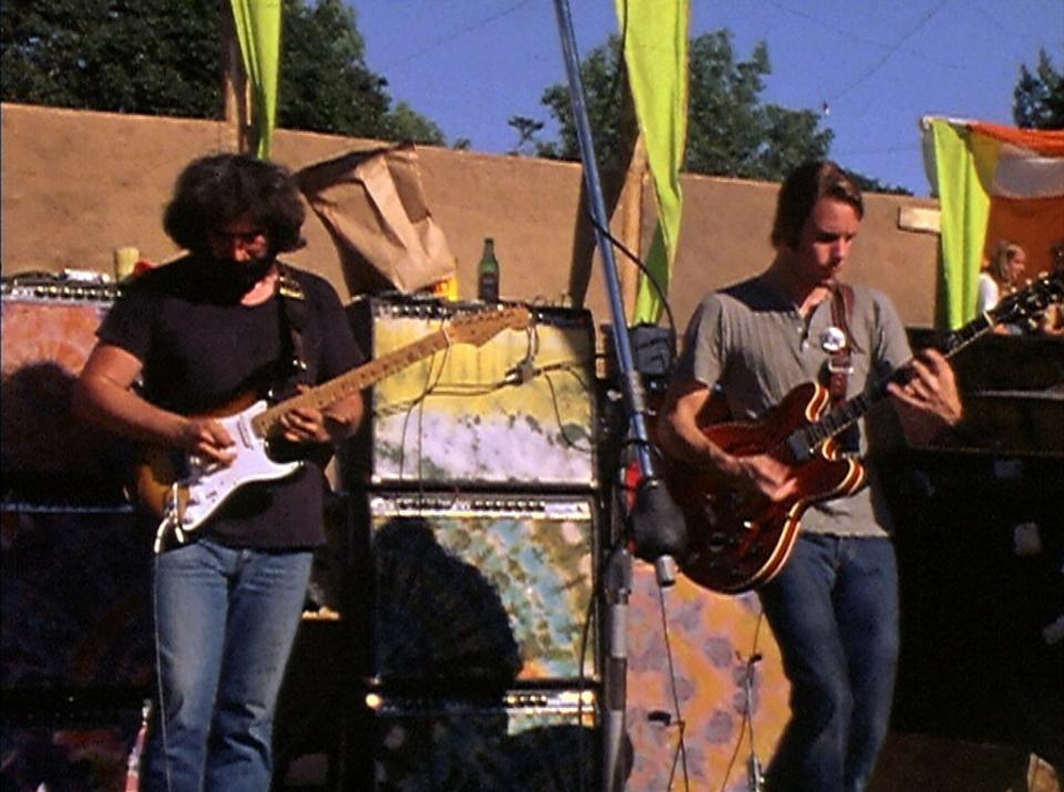 Jerry Garcia (left) and Bob Weir of the Grateful Dead during the legendary ’60s band's early days. Bob Dylan toured with the Dead decades ago, and came to appreciate the spacey, lyrical nature of their songs, including "Truckin'."