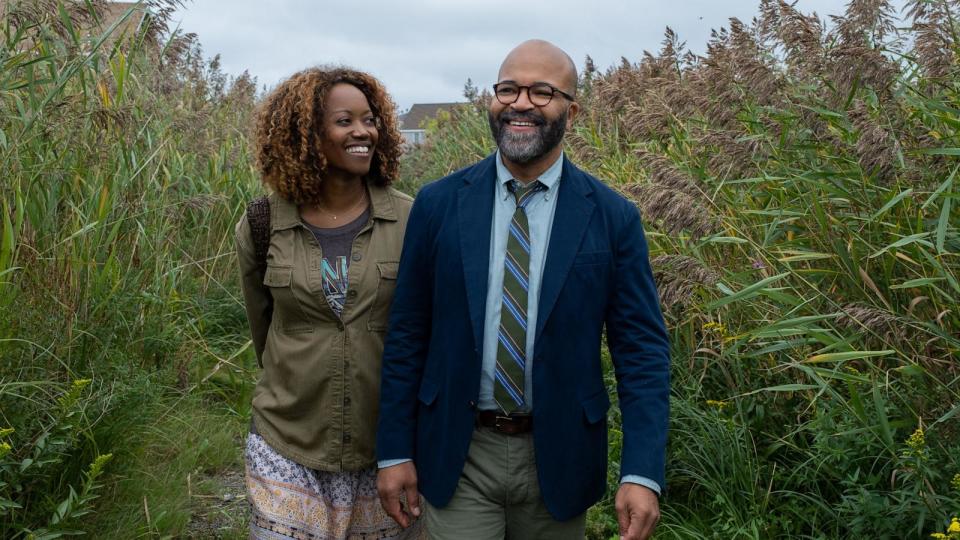 PHOTO: Erika Alexander, as Coraline, and Jeffrey Wright, as Thelonious 'Monk' Ellison, in a scene from 'American Fiction.' (Claire Folger/Orion Pictures)