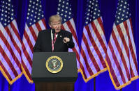 <p>President Donald Trump speaks at the opening of the Mississippi Civil Rights Museum in Jackson, Miss., Saturday, Dec. 9, 2017. (Photo: Susan Walsh/AP) </p>