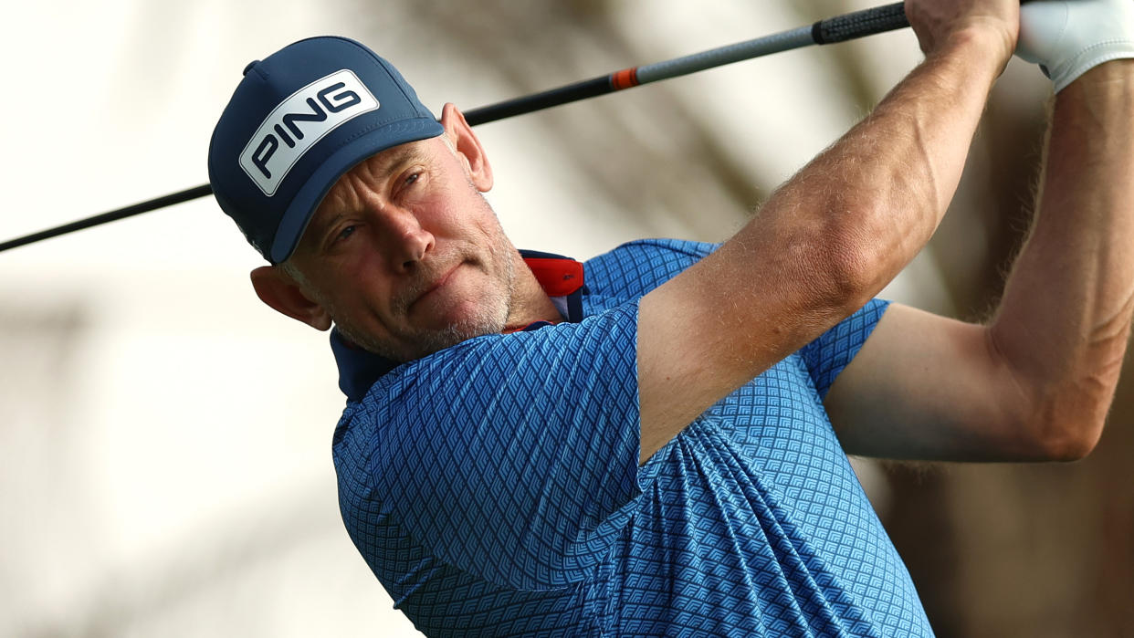  Lee Westwood takes a shot at the 2023 Saudi International 