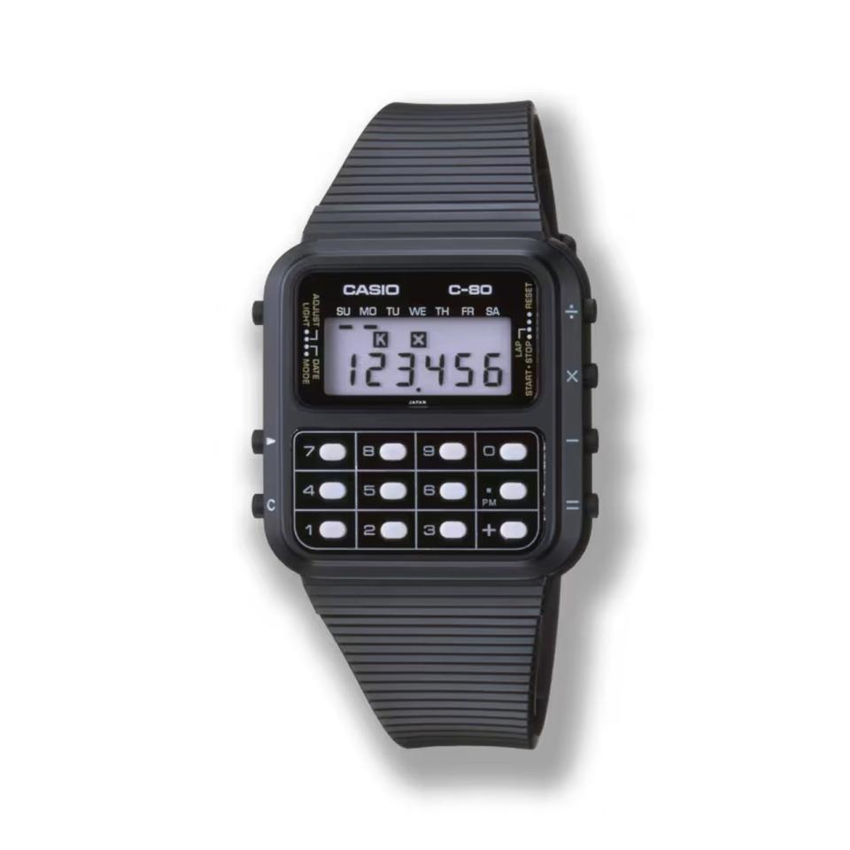1980年C-80：首款計算機風格的 Casio 手錶。
