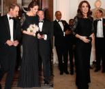 <p>This Diane von Furstenberg black lace gown has been worn twice by Kate Middleton, once to a Royal Variety performance in November 2014 and again in November 2017. </p>