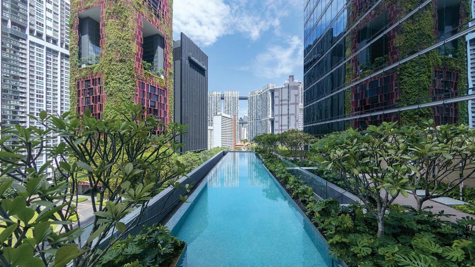 Luxuriate in the infinity pool at Sofitel. PHOTO: Sofitel Singapore City Centre