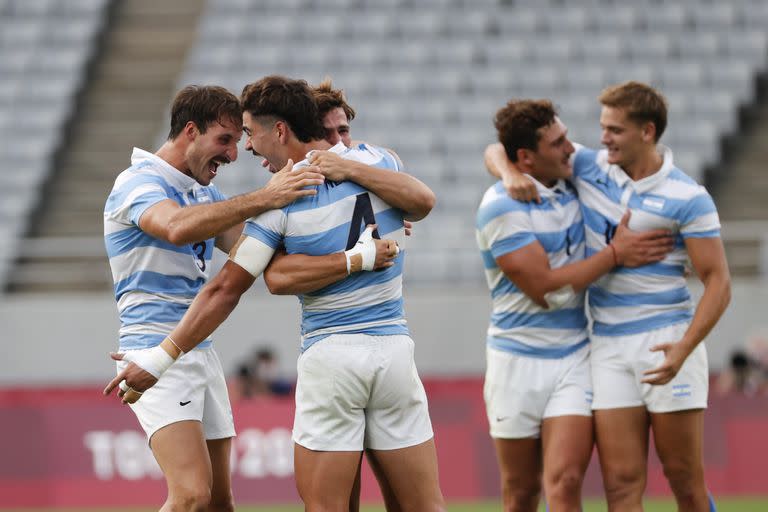 Rugby seven Los Pumas vs Gran Bretaña por la medalla de bronce en el estadio de Tokio. Triunfo y medalla de bronce para el equipo nacional.