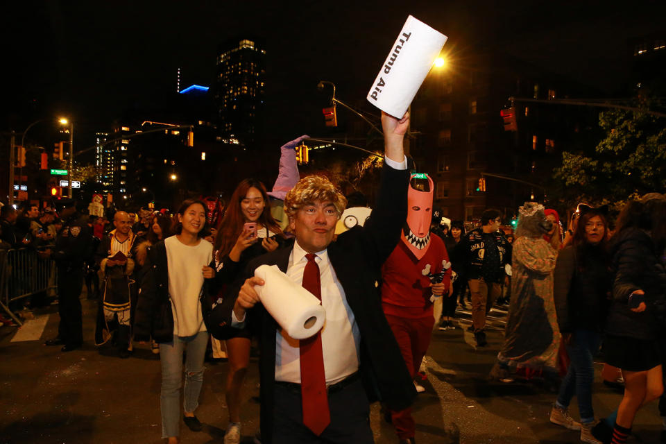 Political satire was on parade at Halloween in NYC