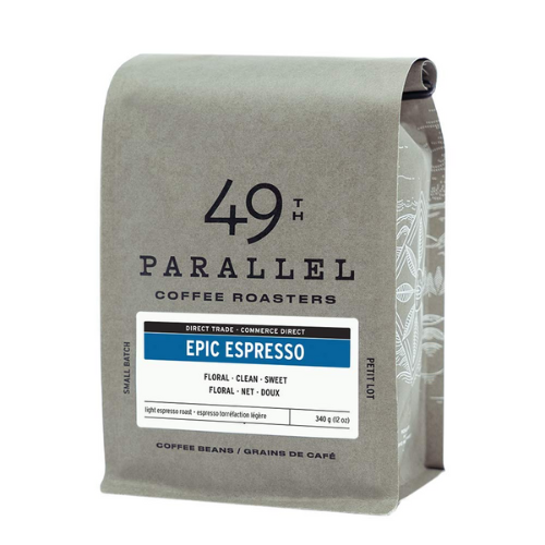 bag of 49th Parallel Coffee BEAN Epic Espresso beans