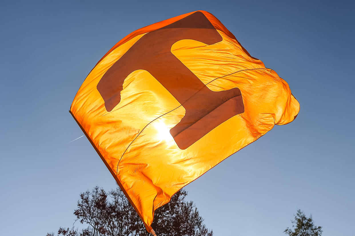 Tennessee has offered a four-year scholarship to a young fan who was bullied after wearing a shirt with a homemade UT logo. (Photo by Bryan Lynn/Icon Sportswire via Getty Images)