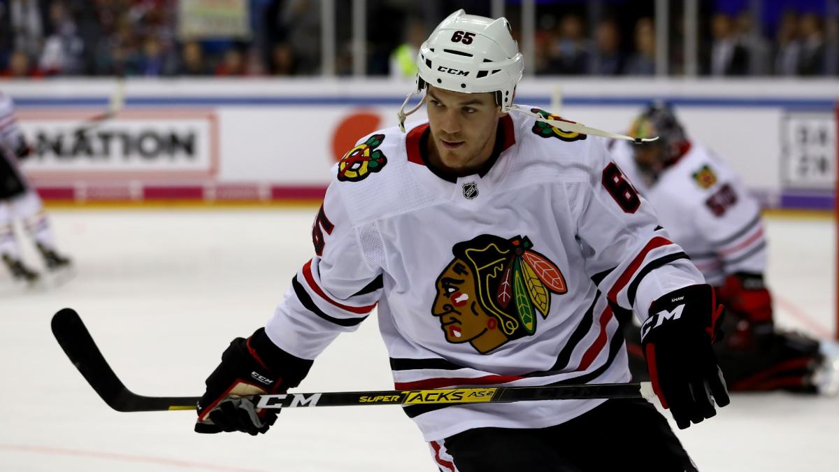 Chicago Blackhawks Andrew Shaw #65 Red Youth's Premier