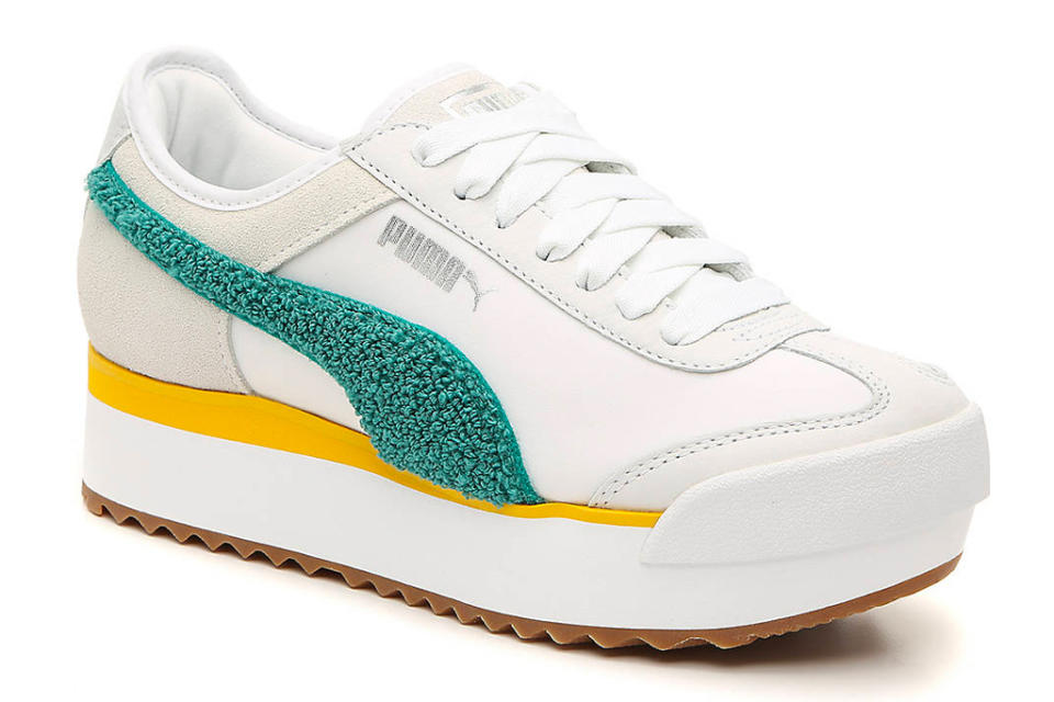 puma, yellow, green, white, sneakers