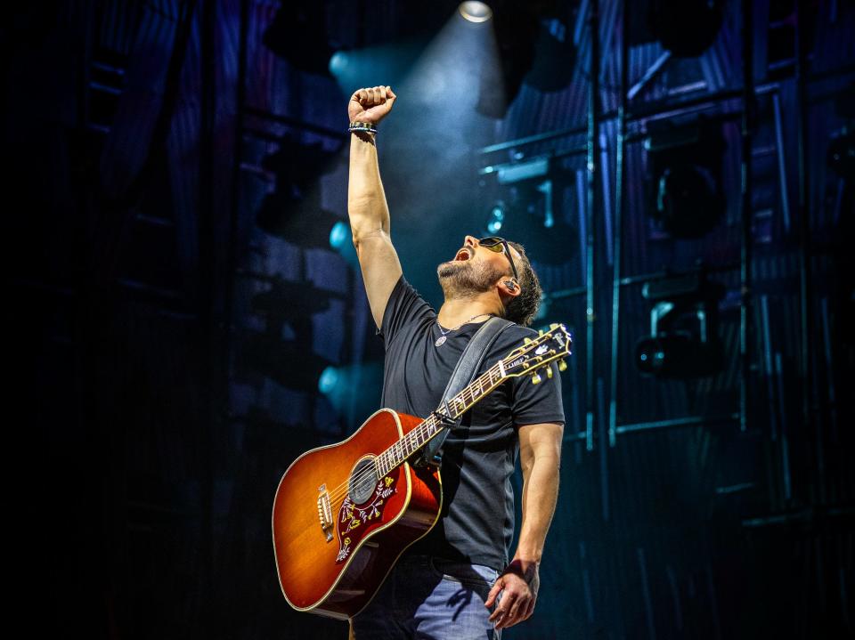 Eric Church on stage at Talking Stick Resort Amphitheatre in Phoenix on Saturday, Sept. 16.