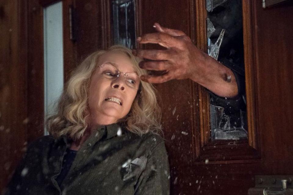<p>Legendary scream queen Jamie Lee Curtis <a href="https://www.countryliving.com/life/entertainment/g23273668/halloween-movies-in-theaters/" rel="nofollow noopener" target="_blank" data-ylk="slk:returns to the big screen;elm:context_link;itc:0;sec:content-canvas" class="link ">returns to the big screen</a> as Laurie Strode to face off against Michael Myers once again. The new <em>Halloween</em> movie is a direct sequel to the original 1978 film, ignoring every other chapter in the franchise that has been released since.</p>