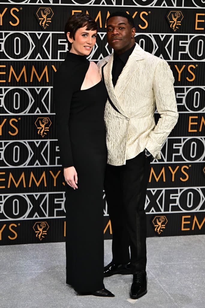 nicole boyd and sam richardson at emmys red carpet