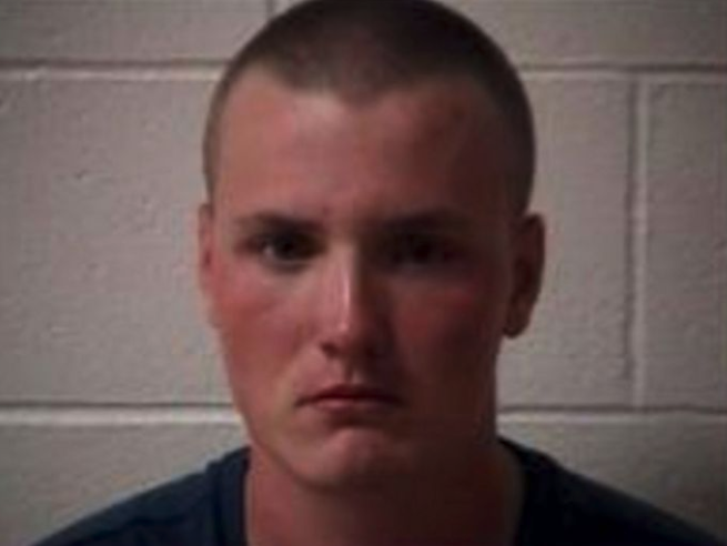 Sean Small, a senior at Scottsburg High School in Indiana, was arrested after posting a video game clip on his Facebook. (Photo: Scott County Sheriff’s Office)