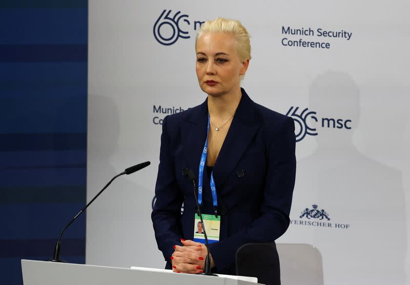 Russian late opposition leader Alexei Navalny's wife Yulia attends the Munich Security Conference