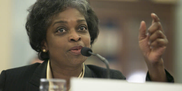 WASHINGTON, DC - MARCH 12: FCC Commissioner Mignon Clyburn testifies before the Senate Committee on Commerce, Science and Transportation during an FCC oversight hearing on March 12, 2013 in Washington, DC. FCC members warned that a planned 2014 incentive auction of broadcast TV spectrum for mobile broadband use could encounter setbacks. (Photo by T.J. Kirkpatrick/Getty Images) (Photo: )