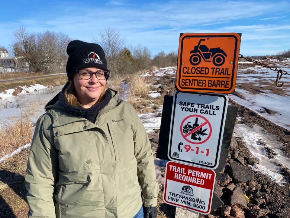 Kelly Dowling, co-ordinator of the P.E.I. ATV Federation, says it could take years to completely fix the trail. (Stacey Janzer/CBC - image credit)