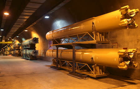 A view of an underground depot where missiles are launched, in an undisclosed location, Iran, in this handout photo released by the official website of Islamic Revolutionary Guard Corps (IRGC) on March 8, 2016. REUTERS/sepahnews.com/Handout via Reuters