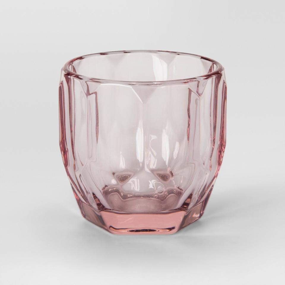 <a href="https://www.target.com/p/low-ball-mountain-glass-6-5oz-rose-project-62-153/-/A-52324983#lnk=newtab" target="_blank">Shop it here</a>.&nbsp;