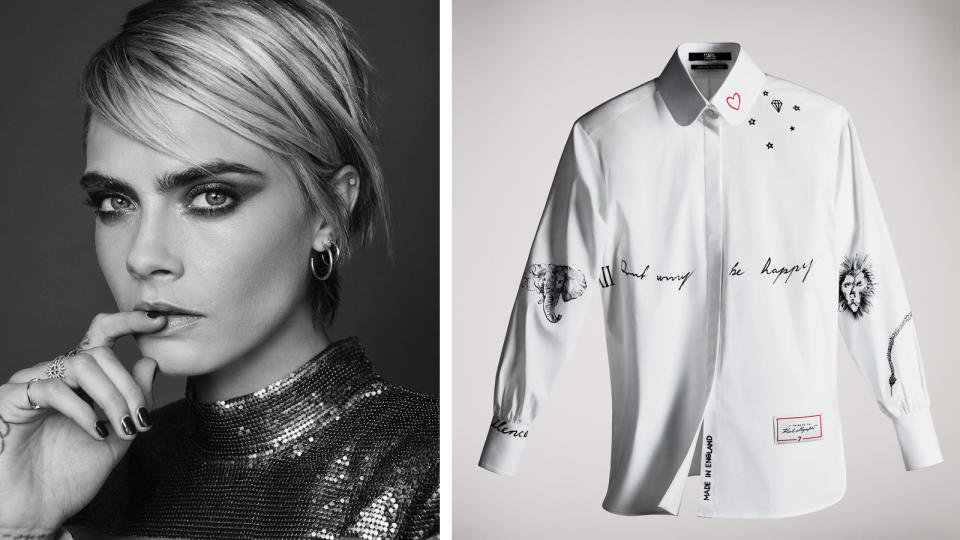 Das Design von Cara Delevingne. (Bilder: Karl Lagerfeld)