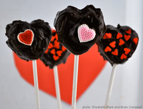 Heart-shaped Cake Pops