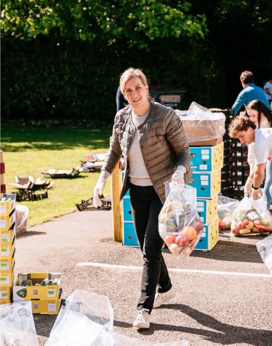 She spent the day packing bags in Chertsey. (Sarah Legge Photography) 