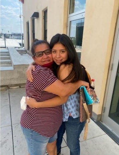 Angelica Vences-Salgado and her daughter Jacqueline Hernandez reunited after 14 years.