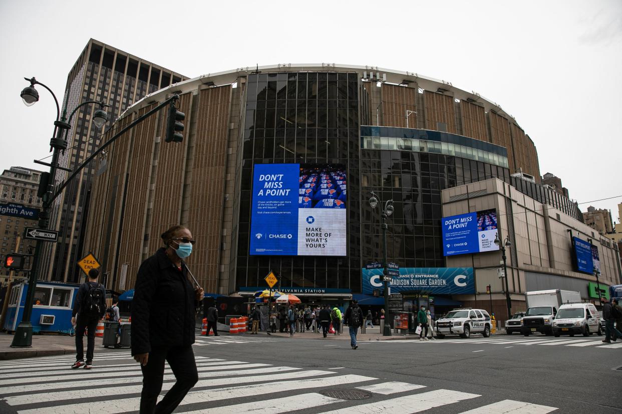 Madison Square Garden will be able to raise its capacity limits to 25% starting May 19th, before the NBA playoffs begin. 