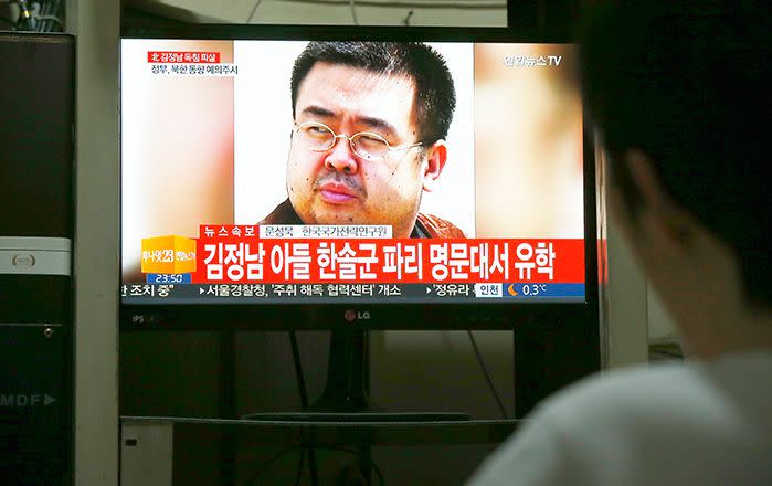 A South Korean man watches TV showing breaking news about the alleged assassination. Source: AAP
