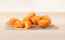 <p>It's just fried potatoes and cheese! How could these tiny nibbles possibly add up to <a href="https://www.bk.com/menu-item/cheesy-tots" rel="nofollow noopener" target="_blank" data-ylk="slk:310 calories;elm:context_link;itc:0;sec:content-canvas" class="link ">310 calories</a>? Oh, right. It's fried potatoes and cheese.</p>