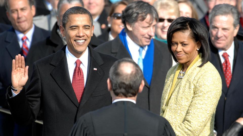Barack Obama is sworn in as the 44th president of the United States