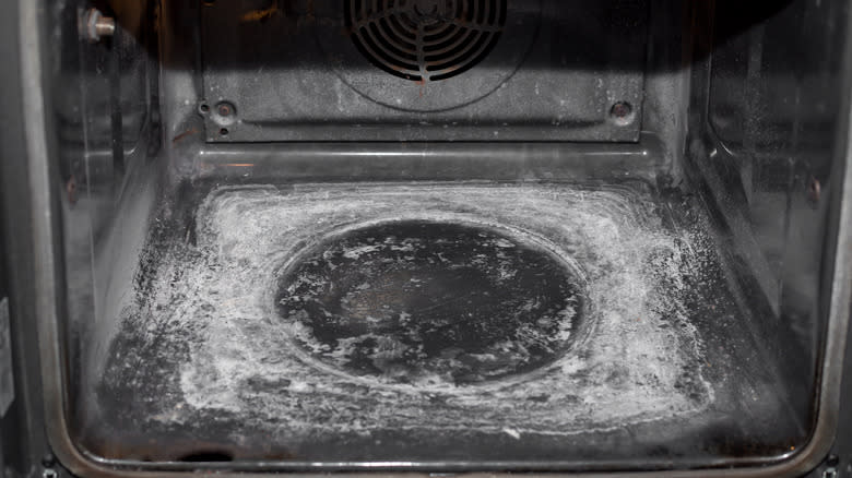Oven after self-cleaning