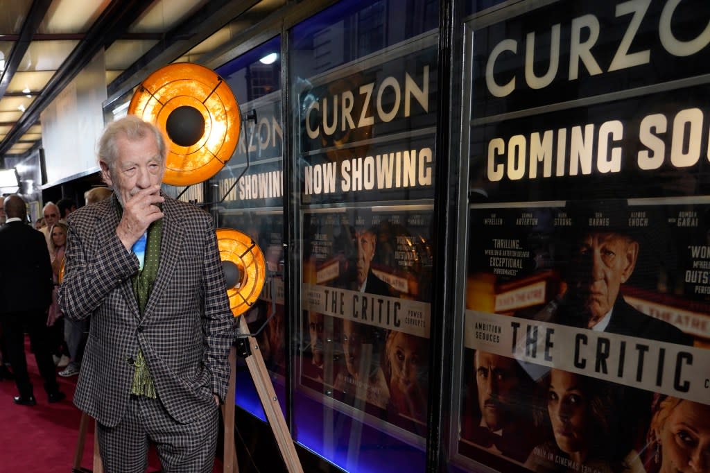 Ian McKellen, poses for photographers upon arrival at the European Premiere of the The Critic, in London, Monday, Sept. 2, 2024. AP