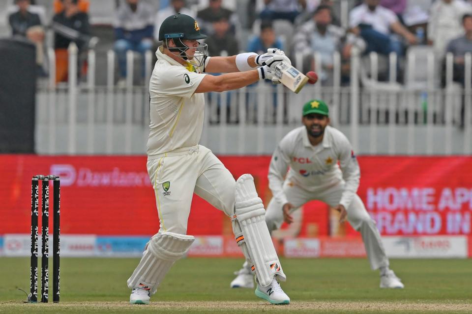 Steve Smith, pictured here in action for Australia in the first Test against Pakistan.