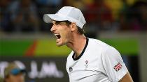 Andy Murray became the first player to win two Olympic tennis singles gold medals when he defeated Argentina's Juan Martin del Potro in an epic final.