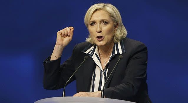 Marine Le Pen has been caught in a scandal around her party's problems with Holocaust denial. Photo: AP