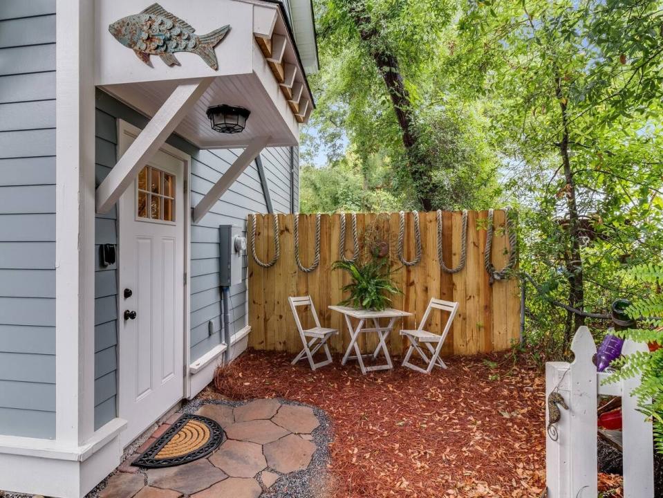 an Airbnb listing called NEWER APT IN OLD VILLAGE MINS TO BEACHES/DOWNTOWN in Mount Pleasant, South Carolina