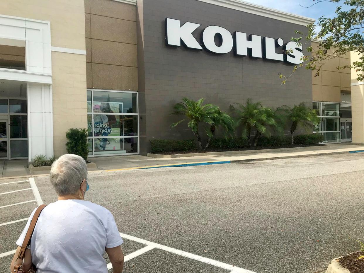"Mom Walking Into Kohl's to Buy a Baby Outfit for the Bank Teller" by Bruce George Wingate.