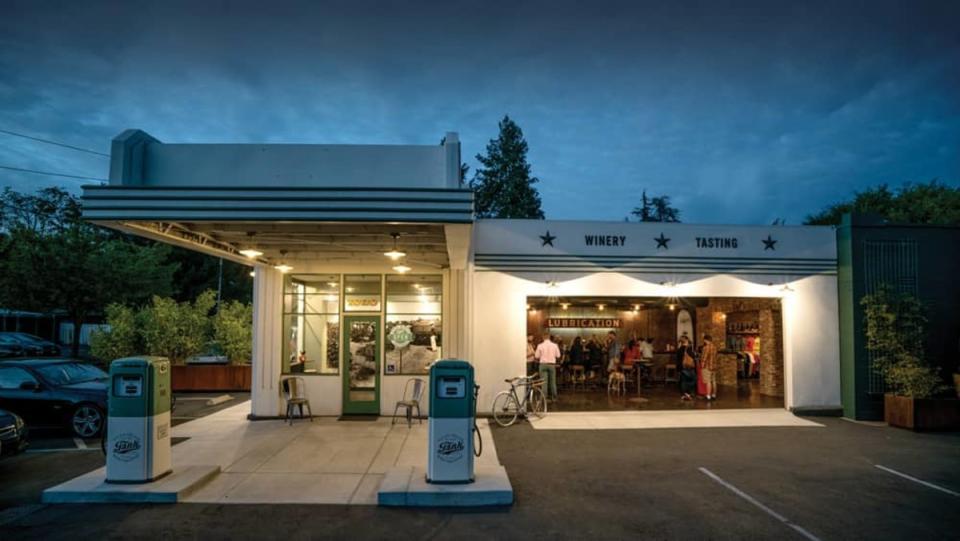 Tank Garage Winery's Filling Station in Napa Valley<p>Courtesy of NORTHBAY BIZ</p>