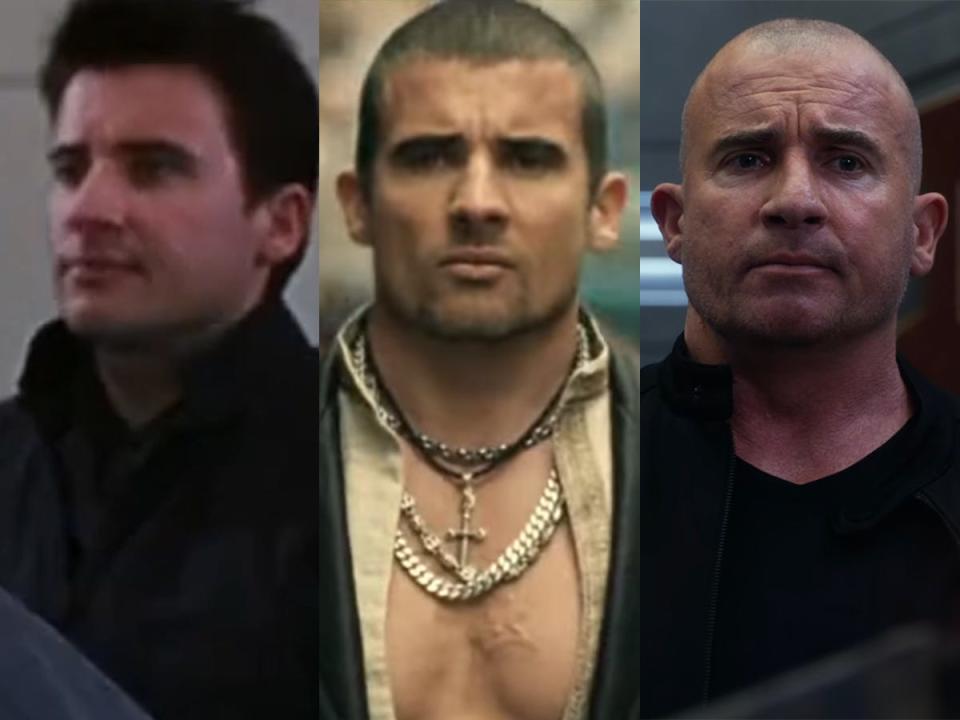 From left: Dominic Purcell in "Mission: Impossible II," "Blade: Trinity," and "Legends of Tomorrow."