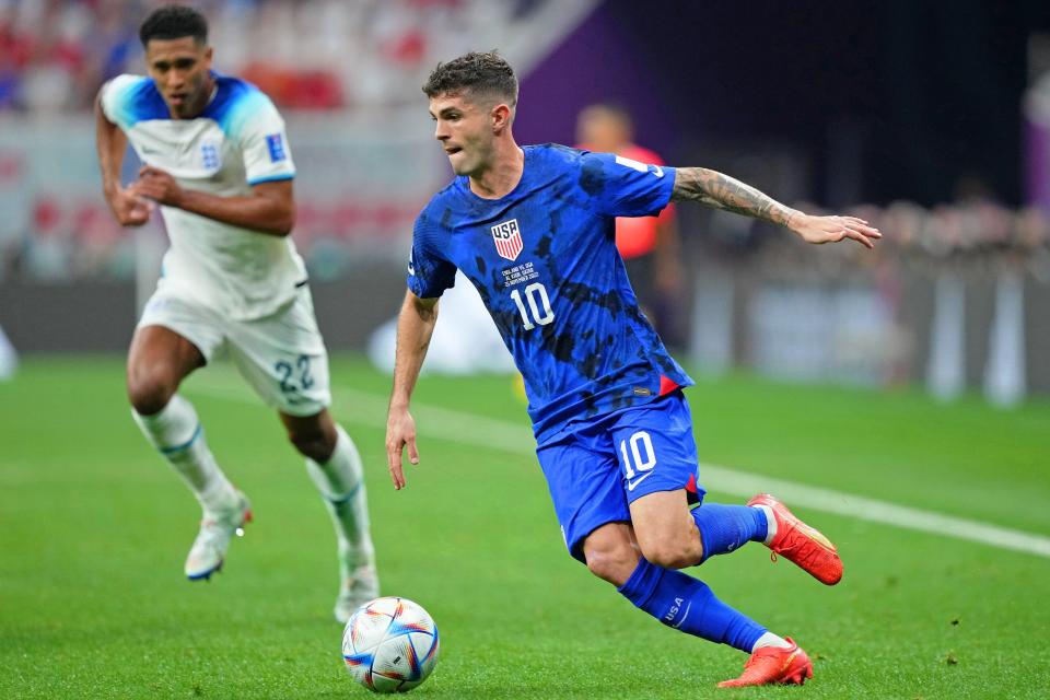 Christian Pulisic was one of the USMNT players who had a great chance at a goal against England, but just missed the back of the net.