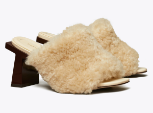 Block T Heel Shearling Mule