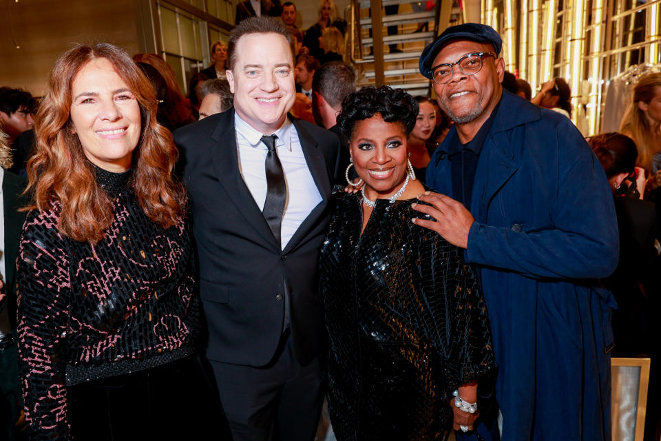 Roberta Armani- Brendan Fraser - LaTanya Richardson Jackson - Samuel L. Jackson - Giorgio Armani Pre-Oscars Party - 2023