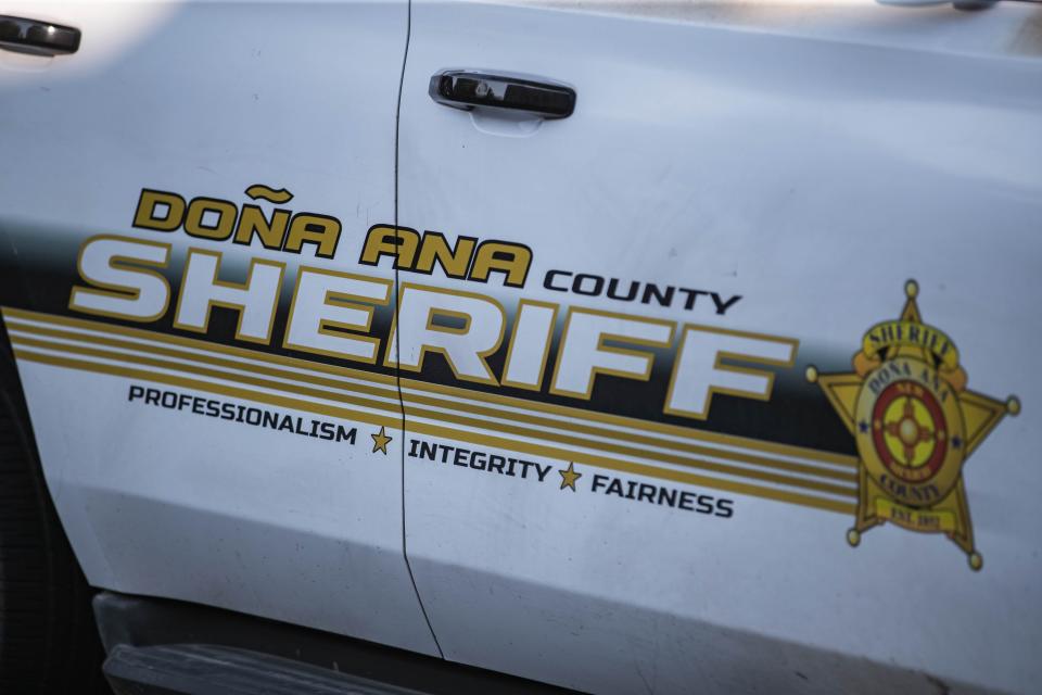 A Doña Ana County Sheriff vehicle is shown in Las Cruces.