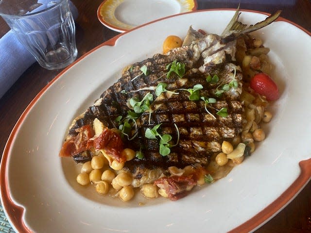 Elisabetta's will feature two specials for Mother's Day. One is the butterflied yellowtail snapper with tomatoes, chickpeas, artichokes, garlic, chilis, and mint for $40.