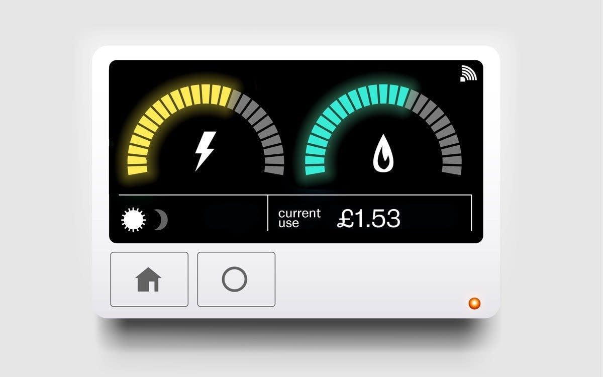 Smart meter showing current pricing level