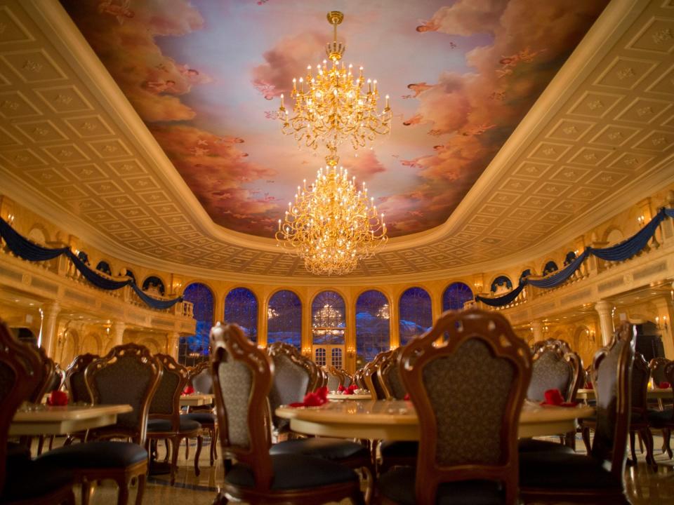 dining room at be our guest restaurant in magic kingdom