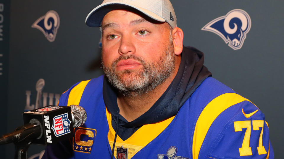 Andrew Whitworth came up with the best response to the Rams’ Super Bowl defeat. Pic: Getty