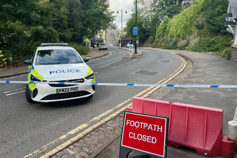 Police cordon at the Clifton Suspension Bridge